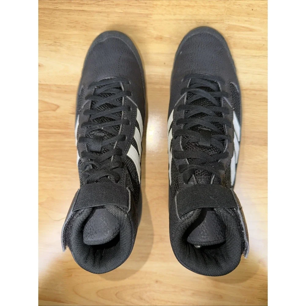 Adidas HVC 2 Wrestling Shoes‎ Boxing MMA Ankle Strap AQ3325 Black Men's 7.5